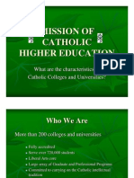 Mission of Catholic Higher Education