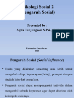 Psikologi Sosial 2 (Pengaruh Sosial) Minggu Ke 2 (Jumat, 24 Maret 2023)