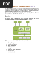 Introduction of Operating System (Unit 1)