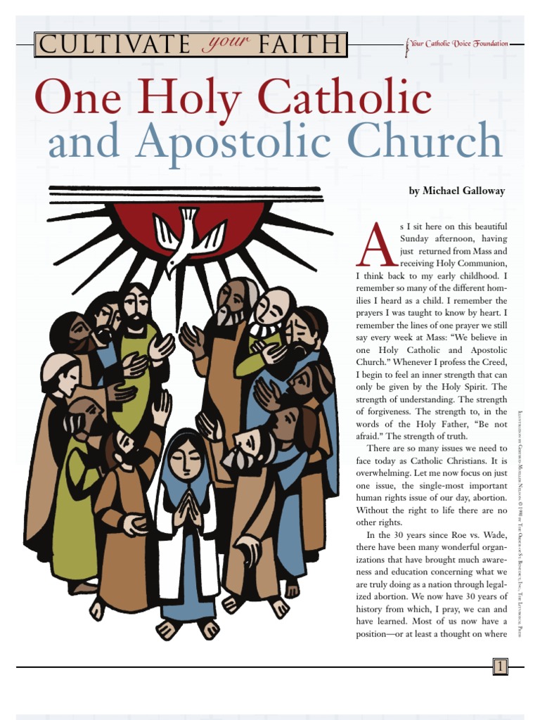 One Holy Catholic And Apostolic Church PDF Mass Liturgy