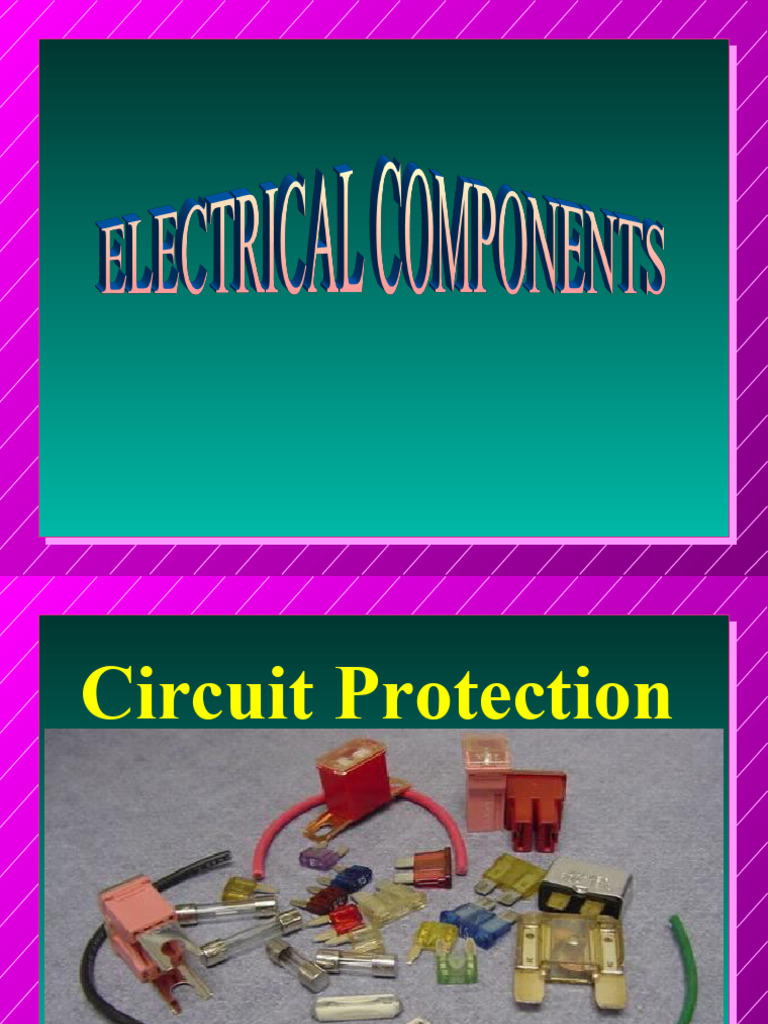 Electrical Components PDF Fuse (Electrical) Relay