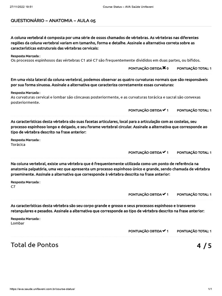 Question rio aula 5 download gr tis pdf coluna vertebral v rtebra