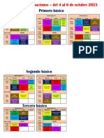 Horario de Evaluaciones - Cuarta Unidad