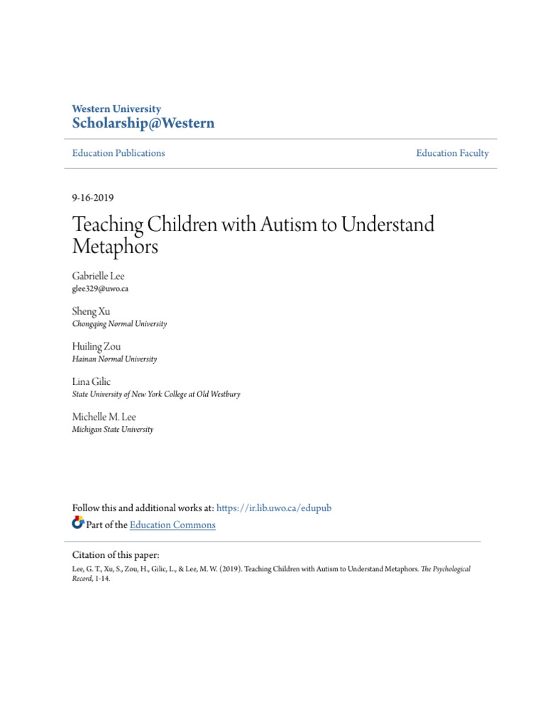 Patients With Autism May Benefit From Quizlet