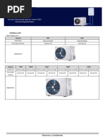 Technical Specification of Heat Pumps Electrolux