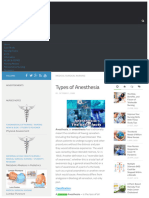 Types of Anesthesia: More Follow