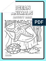 Blue Illustrative Ocean Animal Worksheets