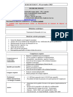 2023 - Fiche de Poste Vacataire Visas Recrutement Au 01 Novembre 2023 - PDT d001036921