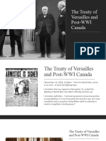 The Treaty of Versailles and Post-WWI Canada