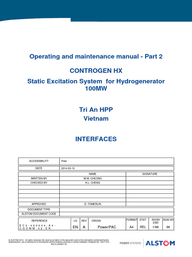 Operating and Maintenance Manual - PART 2 | Download Free PDF ...