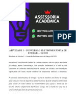 Atividade 1 - Conversão Eletromecânica de Energia - 54 2023