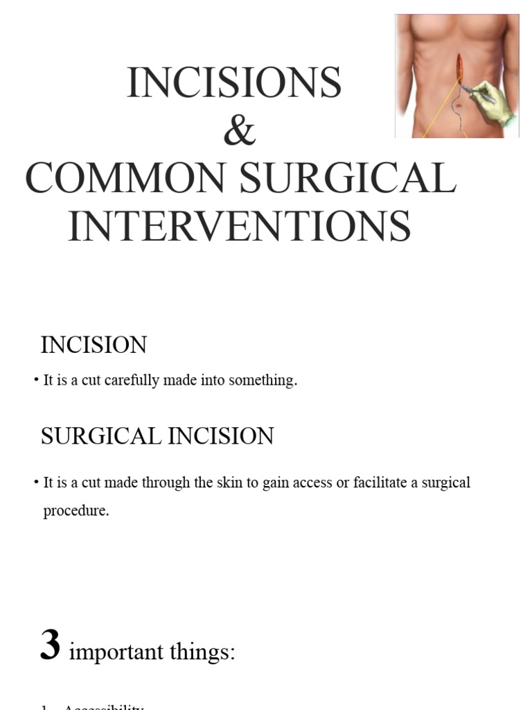 Surgical Incisions and Procedures Guide | PDF | Science & Mathematics