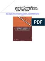 C Programming Program Design Including Data Structures 6th Edition Malik Test Bank