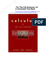 Calculus For The Life Sciences 1st Edition Greenwell Test Bank