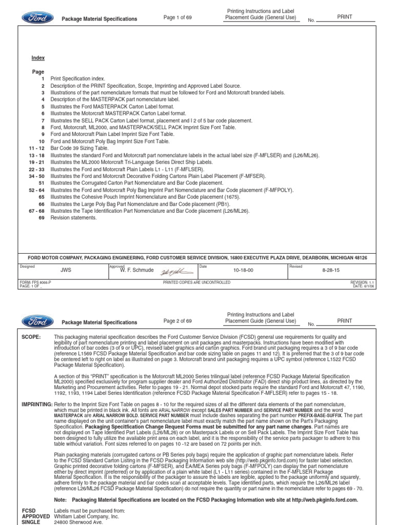 FCSD Packaging Labeling Guide | PDF | Packaging And Labeling | Barcode