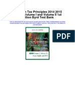 Canadian Tax Principles 2014 2015 Edition Volume I and Volume II 1st Edition Byrd Test Bank