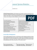 Hotel Management System Modules