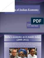 Scenario of Indian Economy: Presented By: Prof. Ashish Bhalla
