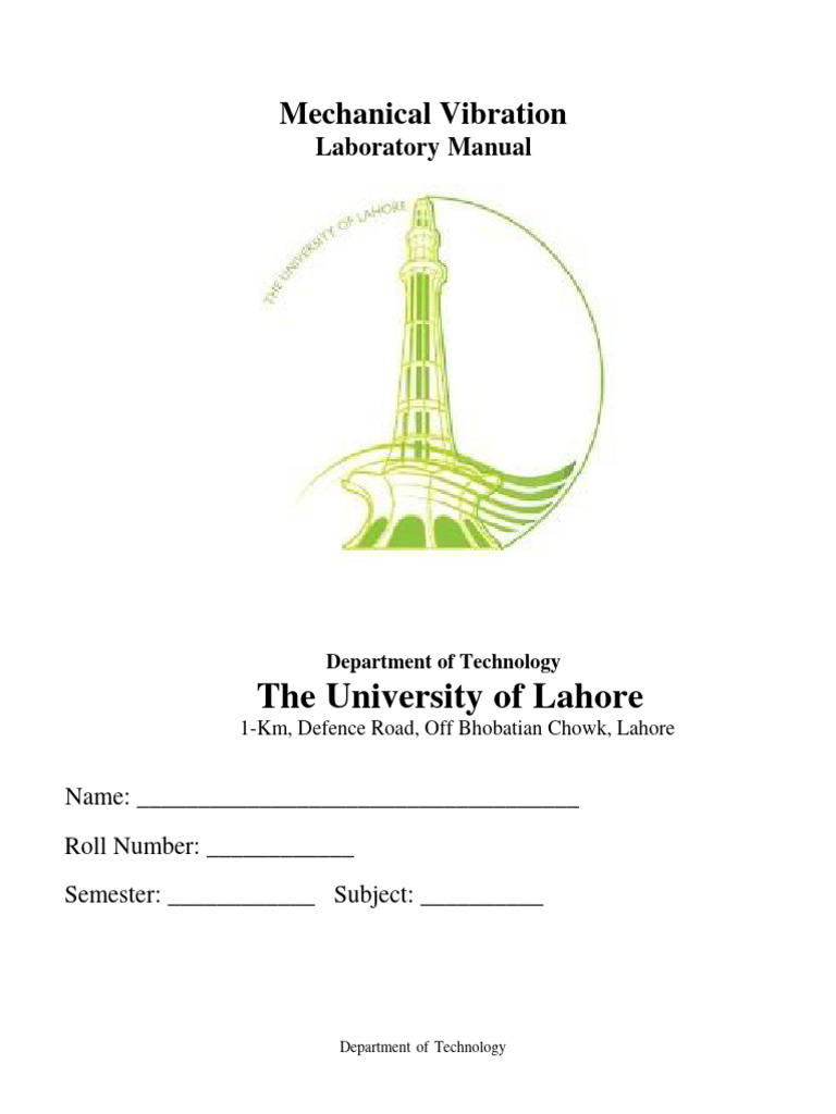 Mechanical Vibration Lab Guide | PDF | Oscillation | Pendulum