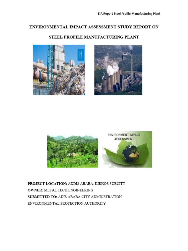 Environmental Assessment For Steel | PDF | Environmental Impact ...