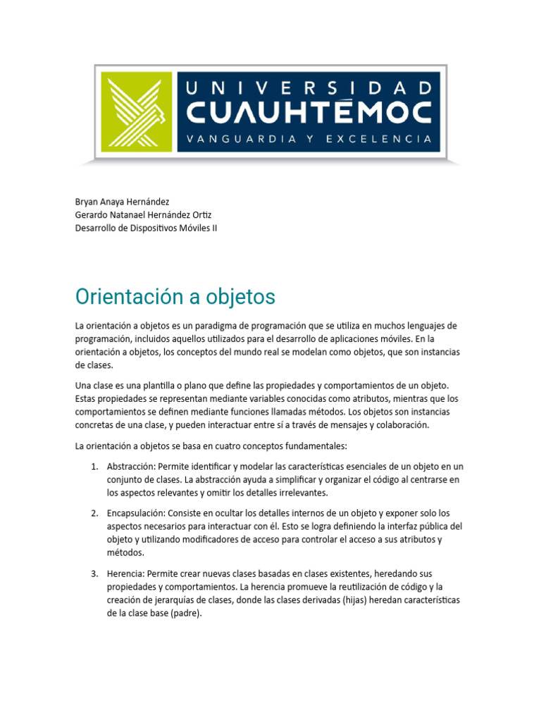 Orientado A Objetos | PDF | Objeto (informática) | Programación ...