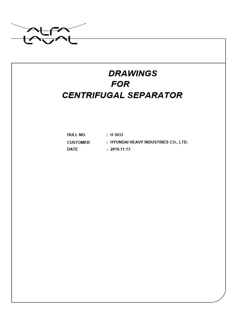 ), 1$/ DRAWINGS FOR Centrifugal Separator | PDF | Mains Electricity | Litre