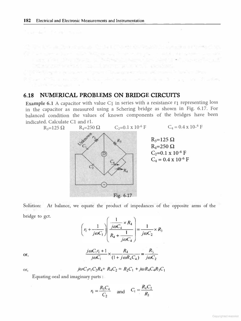 AC Bridges Electrical and Electronic Measurements by S K Bhattacharya