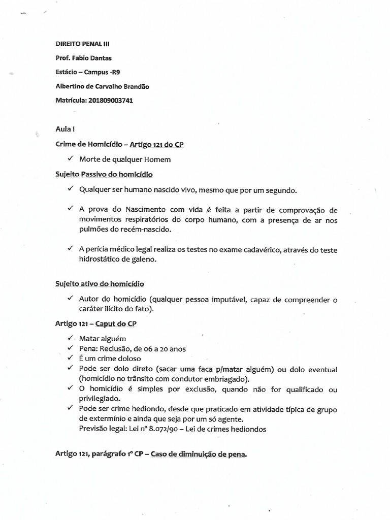 Aula 01 plano de aula 01 penal iii pdf