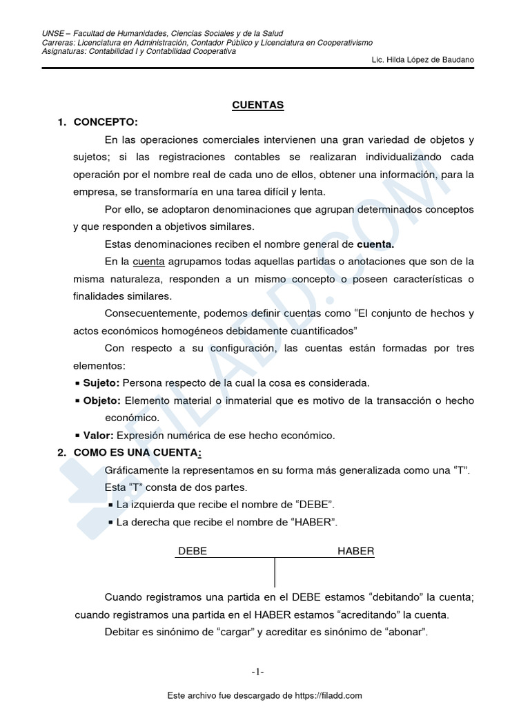 Clasificación y Uso de Cuentas Contables | PDF | Contabilidad | Bancos