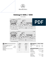 Unimog U 1600 / 1650: Technical Data