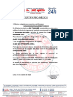 Certificado Medico Roberto Caruajulca