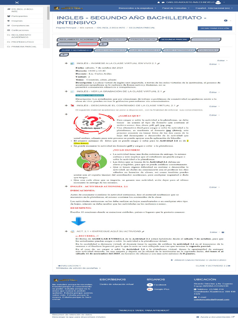 2do - Inglés - 2da Parcial | PDF