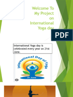 Welcome To My Project On International Yoga Day