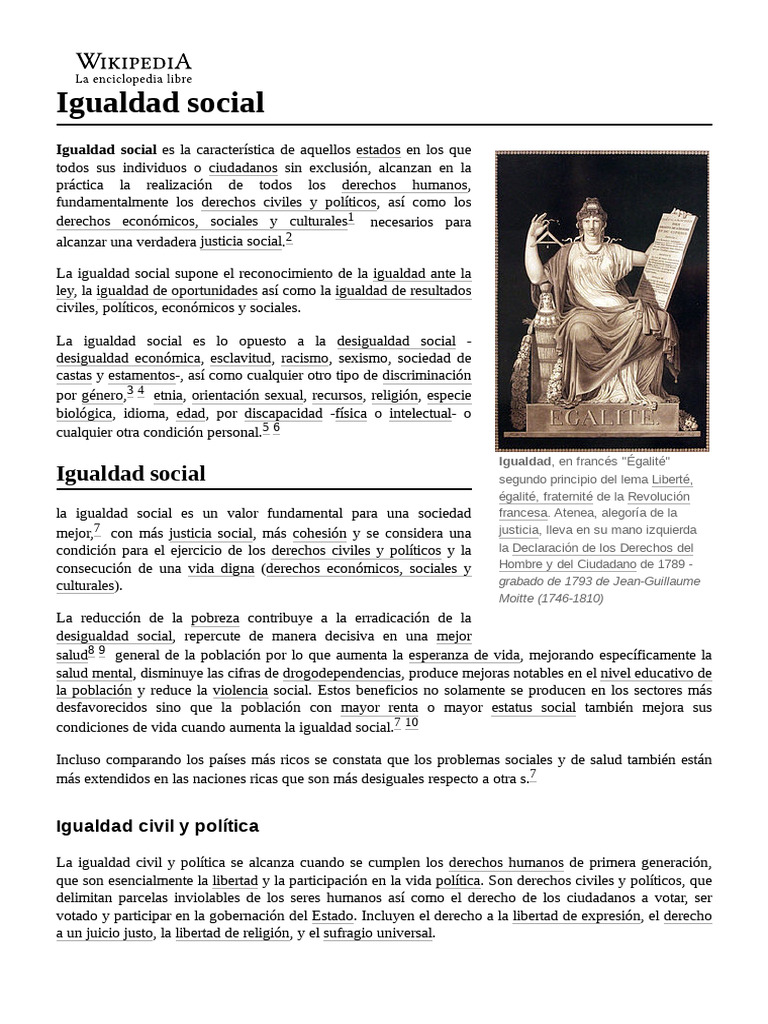 Tipos de Desigualdad Social | PDF | Igualdad social | Estatus social