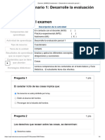 Examen - (AAB02) Cuestionario 1 - Desarrolle La Evaluación Parcial 1