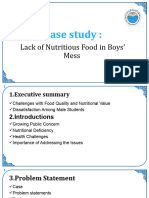 Case Study:: Lack of Nutritious Food in Boys' Mess