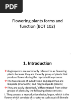 Flowering Plants Forms and Function (BOT 102) 2023