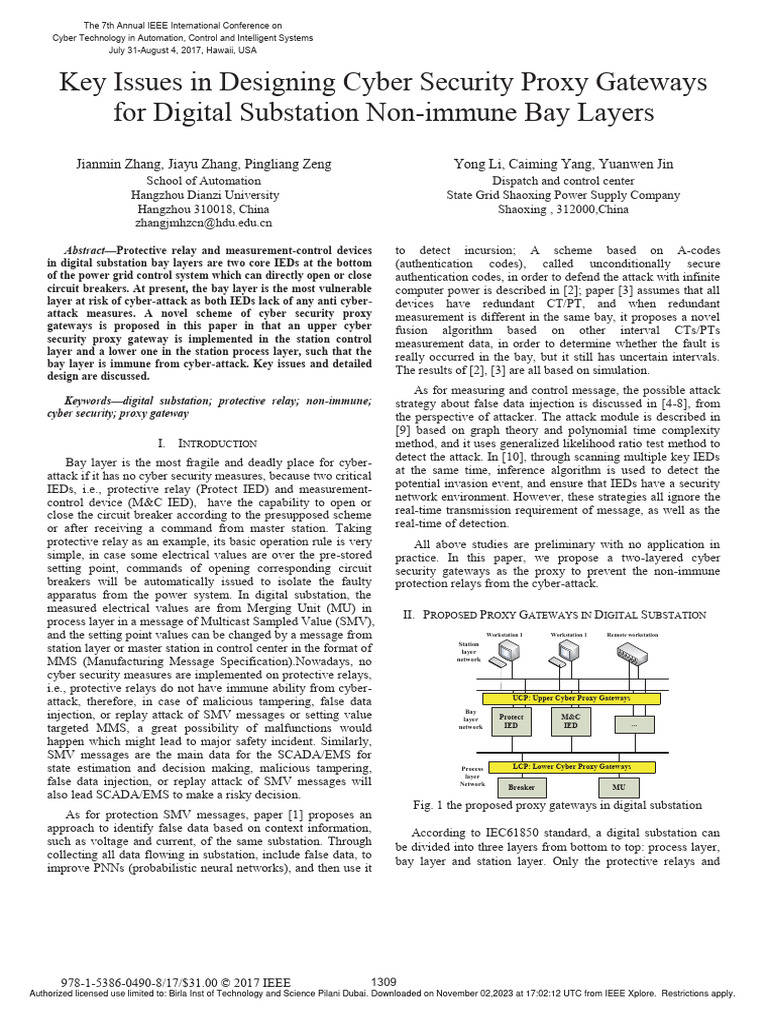 Key Issues in Designing Cyber Security Proxy Gateways For Digital ...