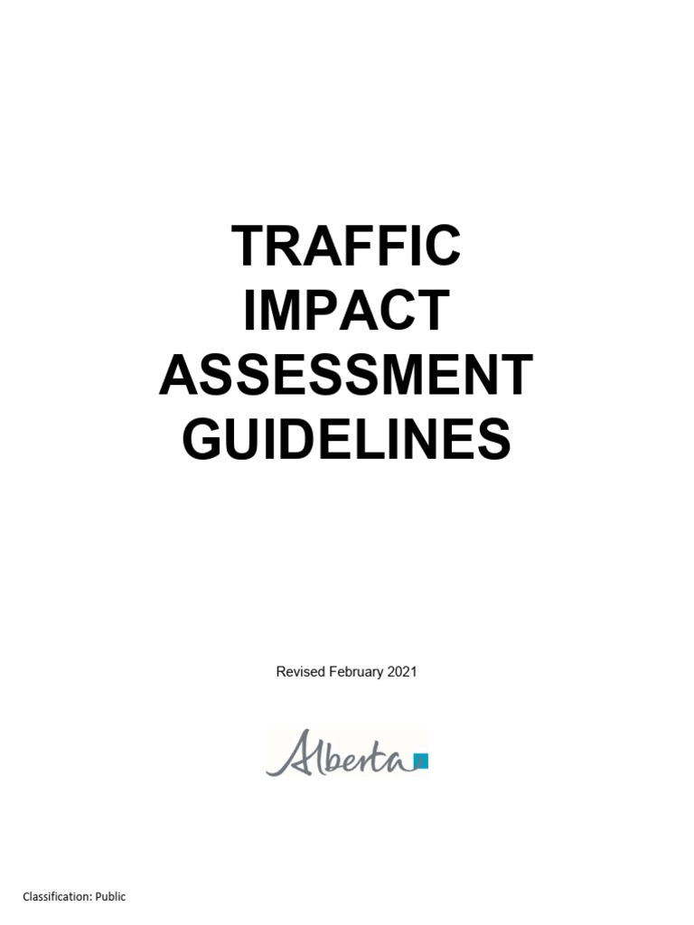 Traffic Impact Assessment Guidelines | PDF | Traffic | Road