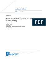 Motor Variability in Sportd. A Non-Linear Analysis of Race Walking