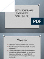 Yöneti̇mle İli̇şki̇li̇ Kavramlar