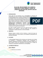 Plan de Trabajo Del Sistema de Recolección Del Servicio de Recojo de Residuos Solidos Del Distrito de San Jerónimo