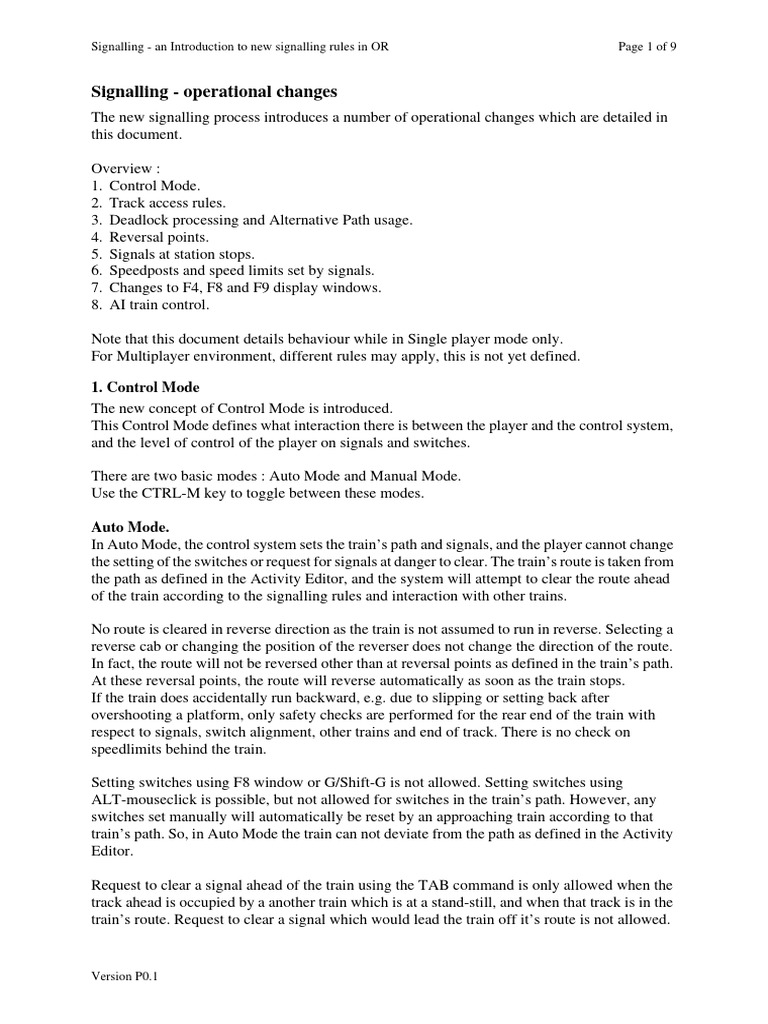 Signalling Operational Pdf Train Systems Engineering