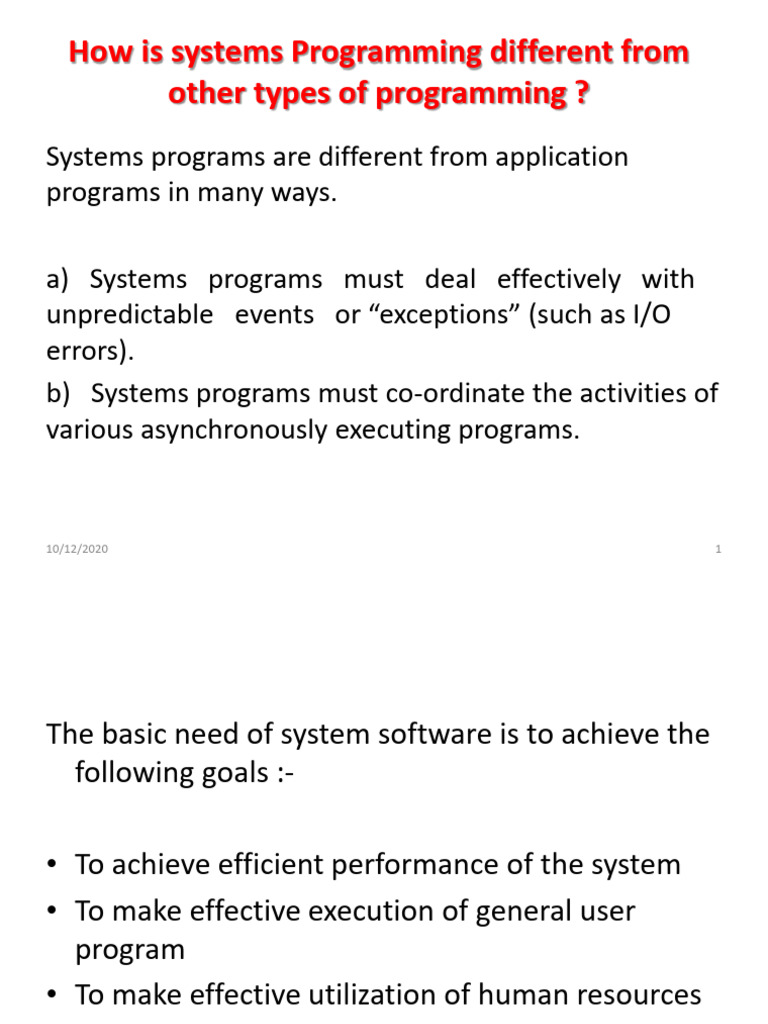 How Is Systems Programming Different From Other Types of Programming ...
