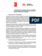 Acuerdo entre ERC y el PSOE para la investidura de Pedro Sánchez