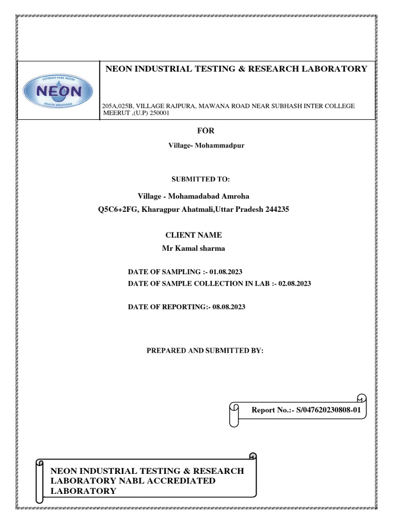 Soil Test Report for Building Construction | PDF | Civil Engineering ...