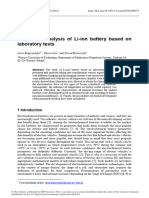 Parametric Analysis of Li-Ion Battery Based On Lab