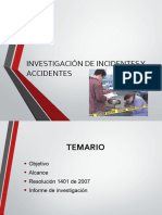 Investigacion de Incidentes y Accidentes