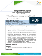 Guía de Actividades y Rúbrica de Evaluación - Unidad 3 - Paso 4 - Proyecto Fase 3 Formulación de Programa Ambiental, de Bioseguridad y Económico