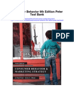 Consumer Behavior 9th Edition Peter Test Bank